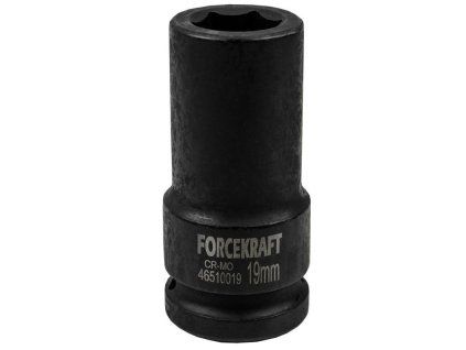 FORCEKRAFT Rázový hluboký nástavec 3/4" 19mm 6-hraný NÁSTRČNÝ KLÍČ