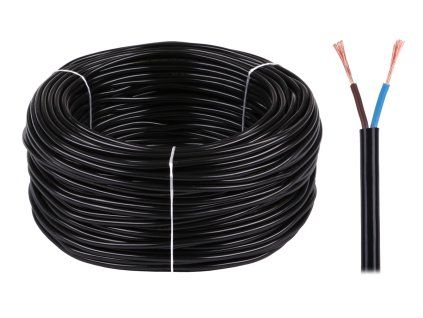 Elektrický kabel OMY 2x1 300/300V černý