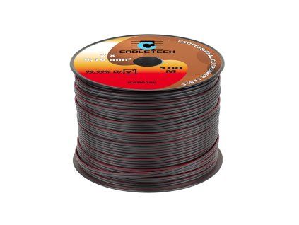 Reproduktorový kabel 2x 0,16mm CCA černý (100m)