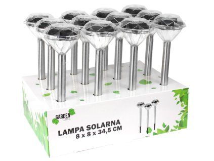 SOLÁRNÍ LAMPA DIAMOND 8 x 8 x 34,5 CM, dostupná 1 KS
