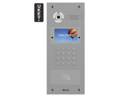 AA-07FB SILVER - Bránový panel IP, 4,3" LCD, UKEY, SIP 2.0 - BasIP