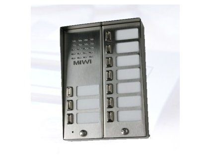 5025/10D - Venkovní panel s 10 tlačítky a krytkou - Miwi-Urmet