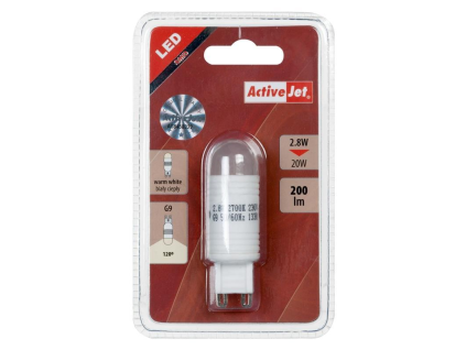 LED žárovka G9 2,8W 230V bílá