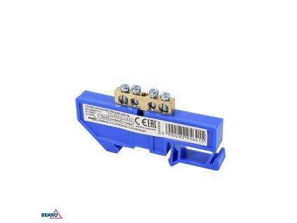 Schelinger modulová svorkovnice na DIN lištu 63A 500V 1 modul modrá BM-A18-TBI-6X09-04P-NI