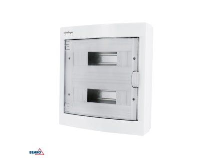 Rozvodná skrinka na omietku IP40, 24 modulů, 2x12P, s dvířky BM-A80-RDN-IP40-NPD-24P