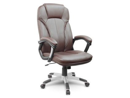 Kancelářské křeslo EG-222 z hnědé kůže