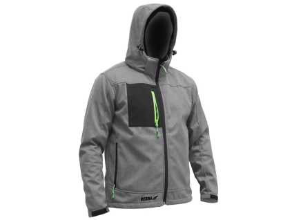 Pracovní bunda softshell s kapucí, vel. S, 96% polyester + 4% elastan BH61KS-S