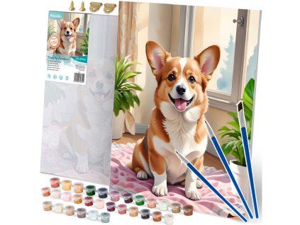 Malování podle čísel 40x50 cm Massido Pejsek Corgi