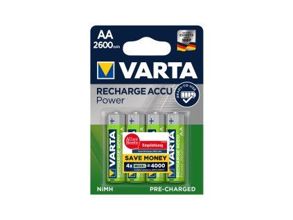 Nabíjecí baterie VARTA AA 2600mAh 4ks/bl